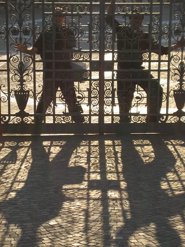 sunset trapped gate gates