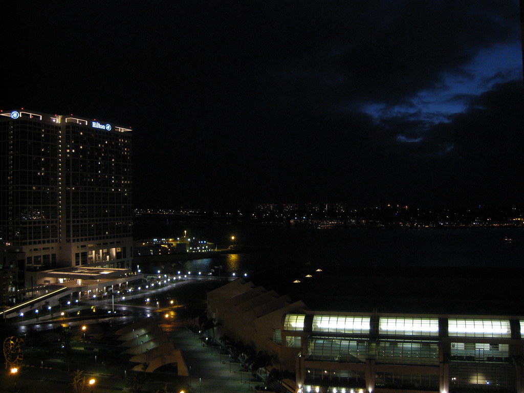 San Diego Hilton & Convention Center at Night