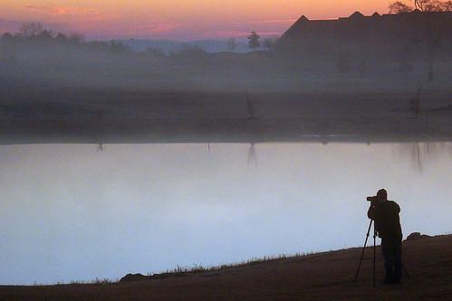 reflection water silhouette fog sunrise photographer arkansas mountainhome