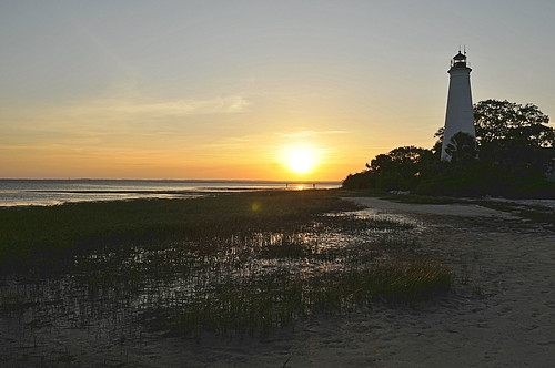 sunset lighthouse sundown florida coastline stmarks gulfcoast