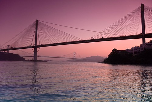 bridge pink sunset reflection hongkong nikon filter grad tsingma 18200mmf3556gvr d80 msimons tinkau