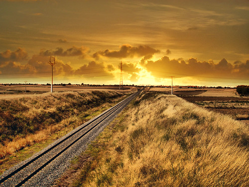 sunset sol train de landscape tren landscapes toledo cielo verano campo vistas puesta 08 illescas ferrocarril