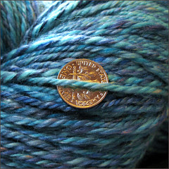 Deep Blue Sea yarn, close up