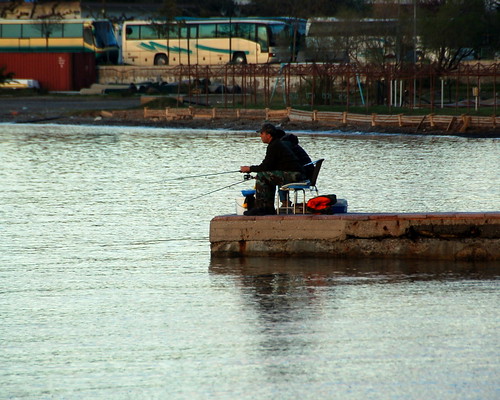 sunset wednesday march fisherman greece 2008 kamenavourla centralgreece fthiotida mar2008 26mar2008