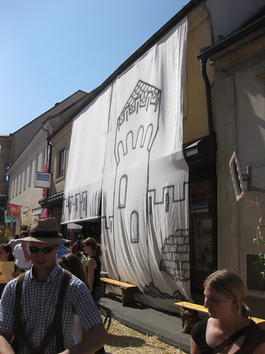 2008 façade burlap eggenburg mittelalterfest middleagesfestival