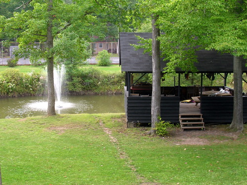 camp fountain pond shed allegheny