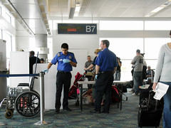 TSA at Gate B9