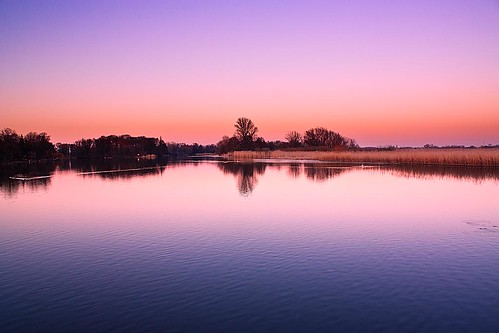 trees sunset lake water reflections germany brandenburg 450d 1855is