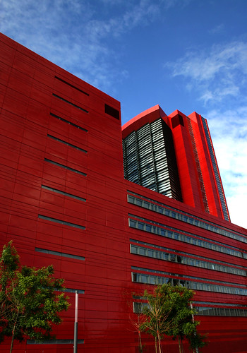 red building architecture bluesky dexia esch eschsuralzette belval