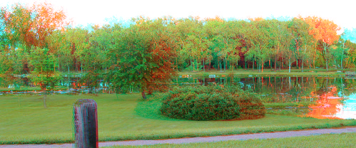 lake reflection bikepath stereoscopic stereophoto 3d scenic anaglyph anaglyphs redcyan 3dimages 3dphoto 3dphotos 3dpictures stereopicture