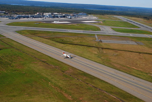 canada landscape airport novascotia aerial helicopter yhz dash8 aircanada airnova