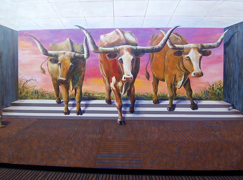 mural texas longhorn