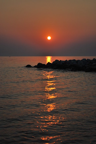 summer sun beach sunrise aegean greece pieria litohoro litochoro
