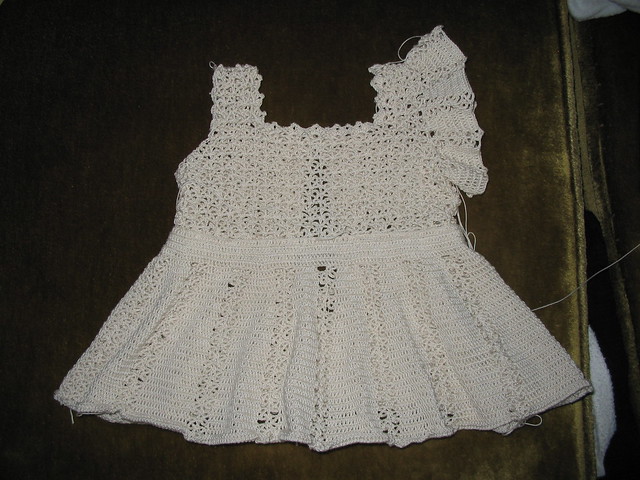 Christening Gown Baby Dress, Booties, Beret and Bonnet Crochet