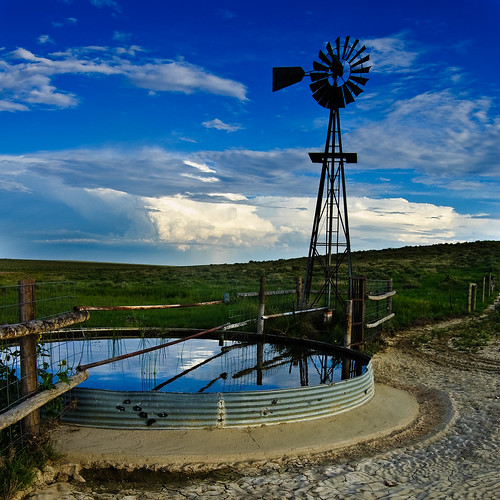 road sky reflection windmill clouds rural landscape nikon colorado dirt bsquare d40 weldcounty 1855mmf3556