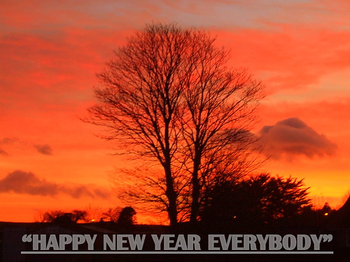 blue sunset red orange tree wales clouds pembrokeshire happynewyear