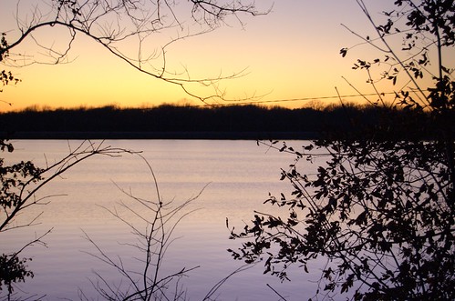 sunset lake illinois highland hdr tonemapped