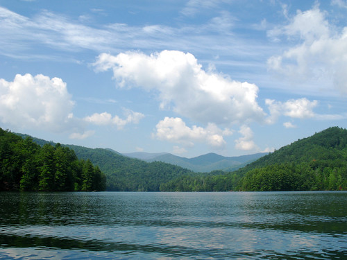 lake mountains landscape