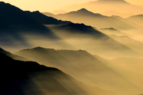 mountain sunrise morninglight korea jiri morningfog