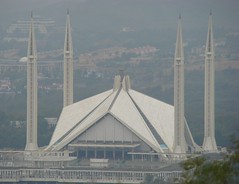 View of Faisal Masjid from Damn-e-Koh