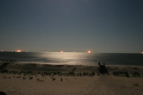 ocean sea moon water night stars mexico sand long exposure gulf dune gas platforms rigs dauphinisland walkover xti chriscpk214