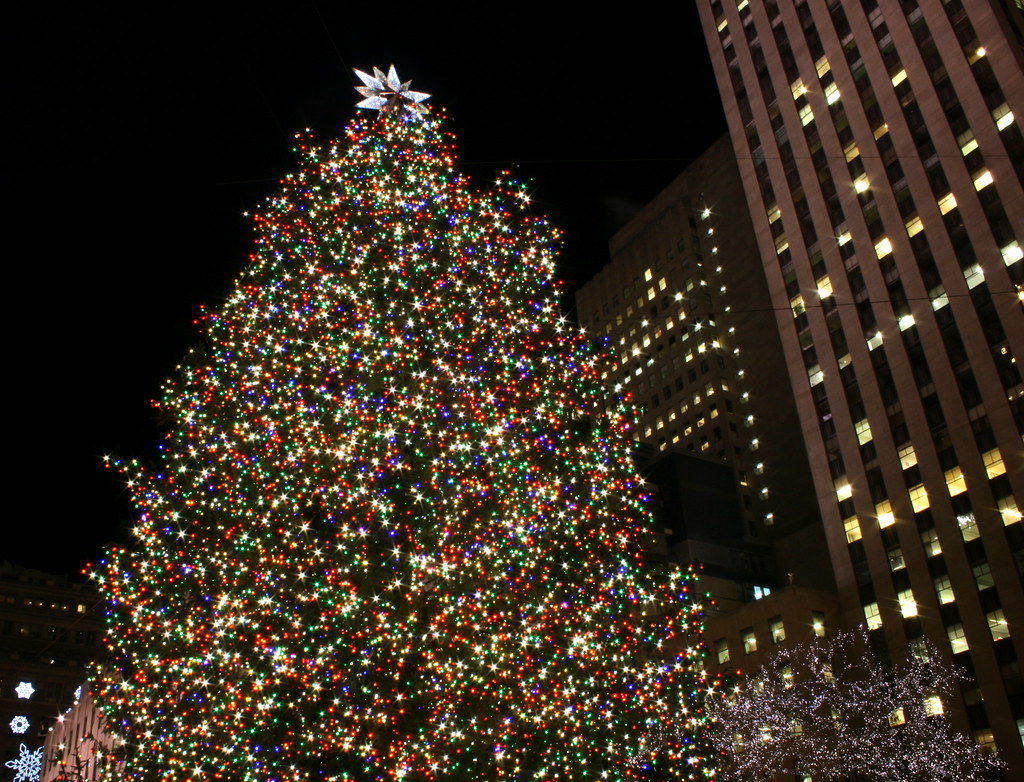 On White: Rockefeller Center Christmas Tree in New York 