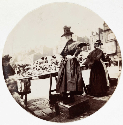 Woman at a market stall