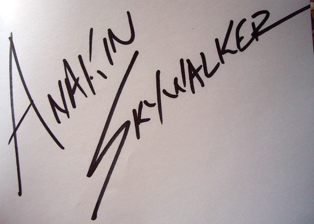 Anakin Skywalker signature