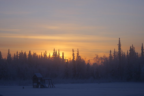 winter snow alaska sunrise northpolealaska