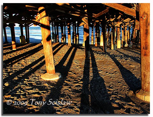 county sunset shadow sun beach pier sand afternoon florida late cocoa hdr brevard