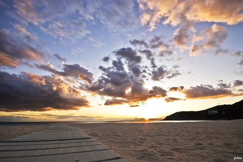 sardegna sunset beach tramonto nuvole mare spiaggia poetto solanas