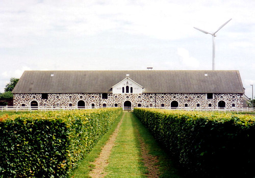 building windmill barn sweden path hedge 1997 laholm skottorp