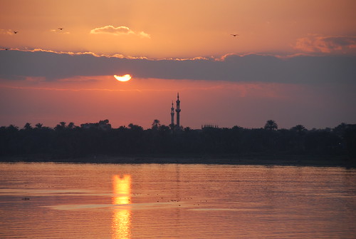 sunset egypt rivernile