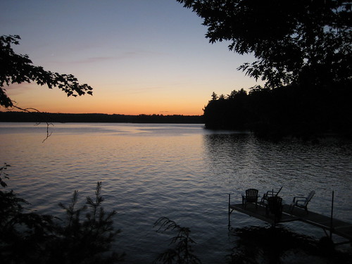 sunset lake dock maine fourthofjuly threemilepond thibo southchinamaine campthibodeau chinalakes