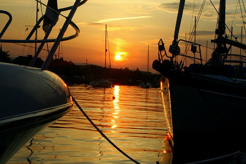 sunset harbour arklow