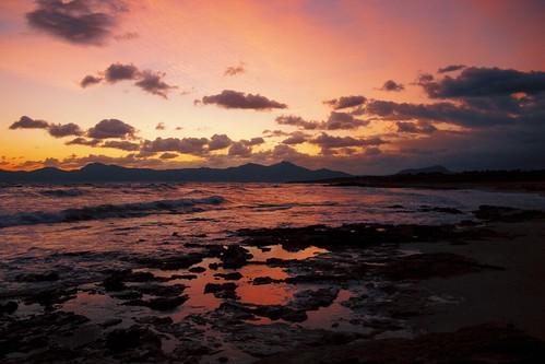 sunset sea reflection beach clouds sunrise seaside spain rocks mediterranean waves canon300d north majorca northcoast canpicafort viewonblack sonbaulo scenicsnotjustlandscapes stuartstevenson ©stuartstevenson