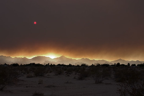 sun landscape fire scenery desert smoke kern mojave sierranevada 2008 ridgecrest piute kerncountyphotographers