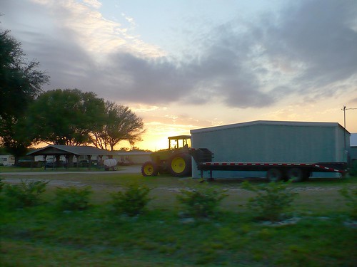 city sunset plant tractor cloudy fl