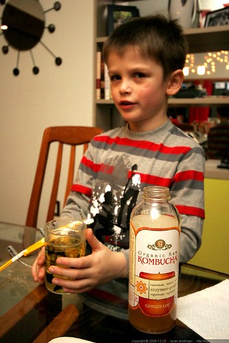 nick's not quite enthusiastic facial expression after tasting kombucha    MG 5416