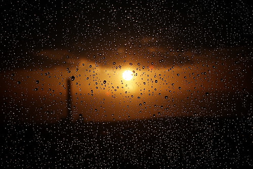 sunset window rain day rainy raindrops pane