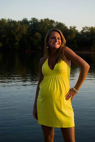 sunset portrait baby sun silly water smile fashion river fun happy illinois country jewelry pregnant blonde byron boudin rockriver highfashion yellowdress byronillinois bethboudin