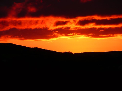 ireland sunset red orange black nature yellow wildlife august donegal ardara ardanrátha