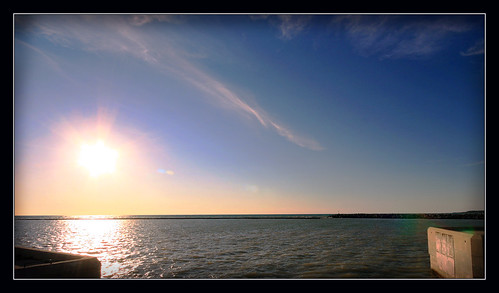 sunset sky sun lake ontario canada water canon pier sigma wideangle greatlakes lakehuron greatlake goderich sigma1020mm 10mm canon400d aplusphoto