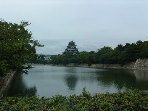 geotagged moat japanesecastle 広島城 hiroshimacastle 日本のお城 geo:lat=3440089 geo:lon=1324577