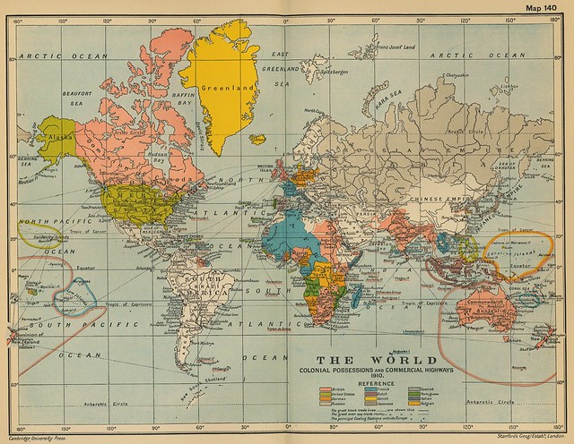 1910 world map