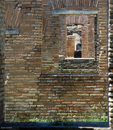 windows italy rome roma architecture nikon europe italia redbrick ostiaantica ancientruins ancientrome d40