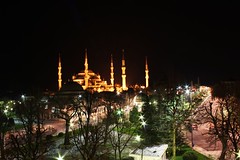 Sultan Ahmed Mosque at night, Istanbul