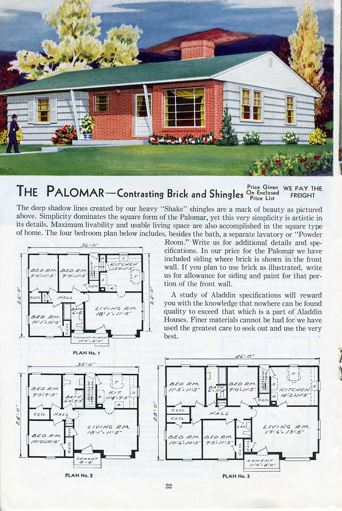 The Palomar Aladdin 1953 See More Aladdin Kit Homes From Flickr