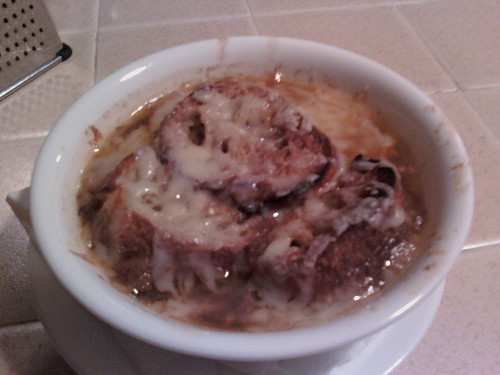 Homemade french onion soup