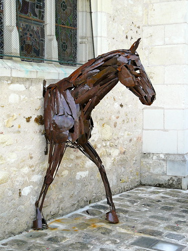 sculpture brown france animal bronze cheval panasonic metalsculpture illusiondoptique